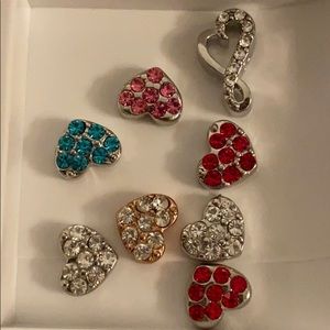 Origami Owl Crystal Heart Charms